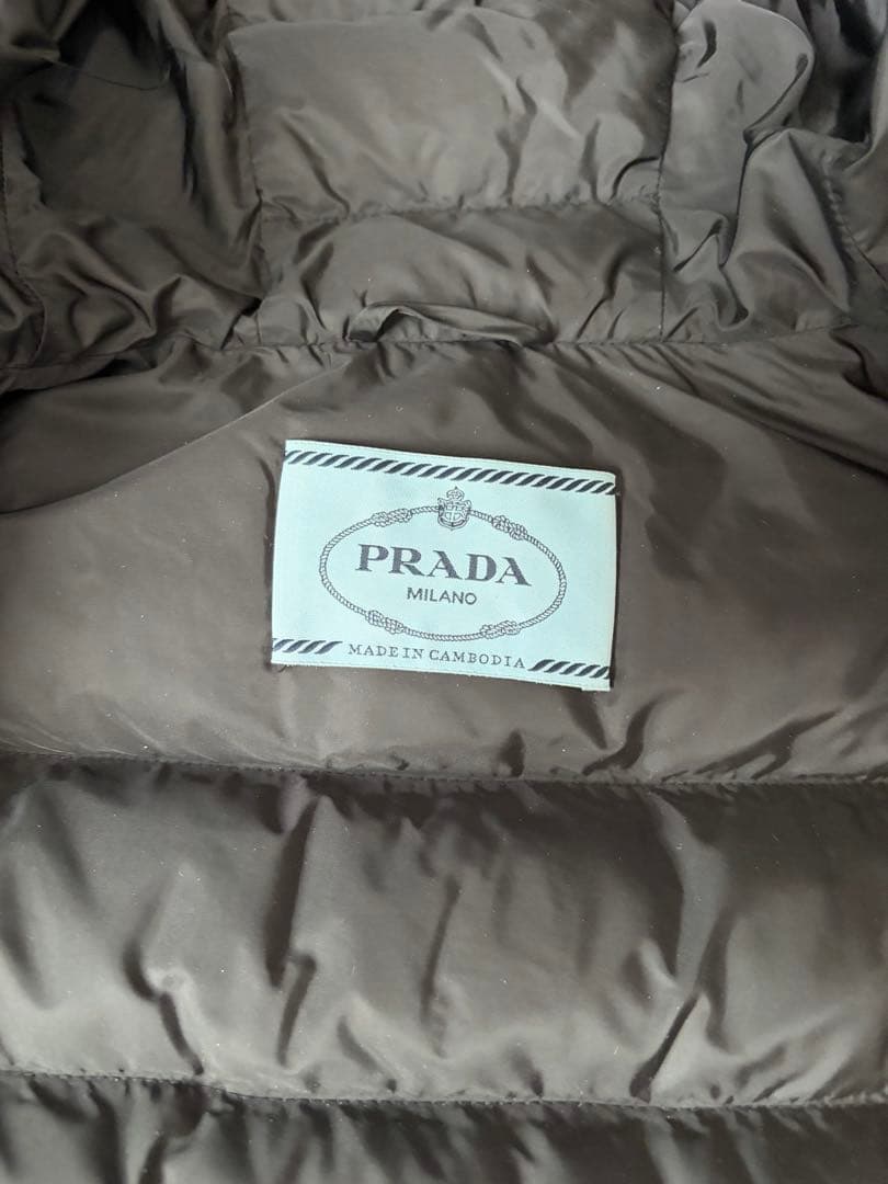 美品 プラダ ダウン コート ジャケット prada 40 黒
