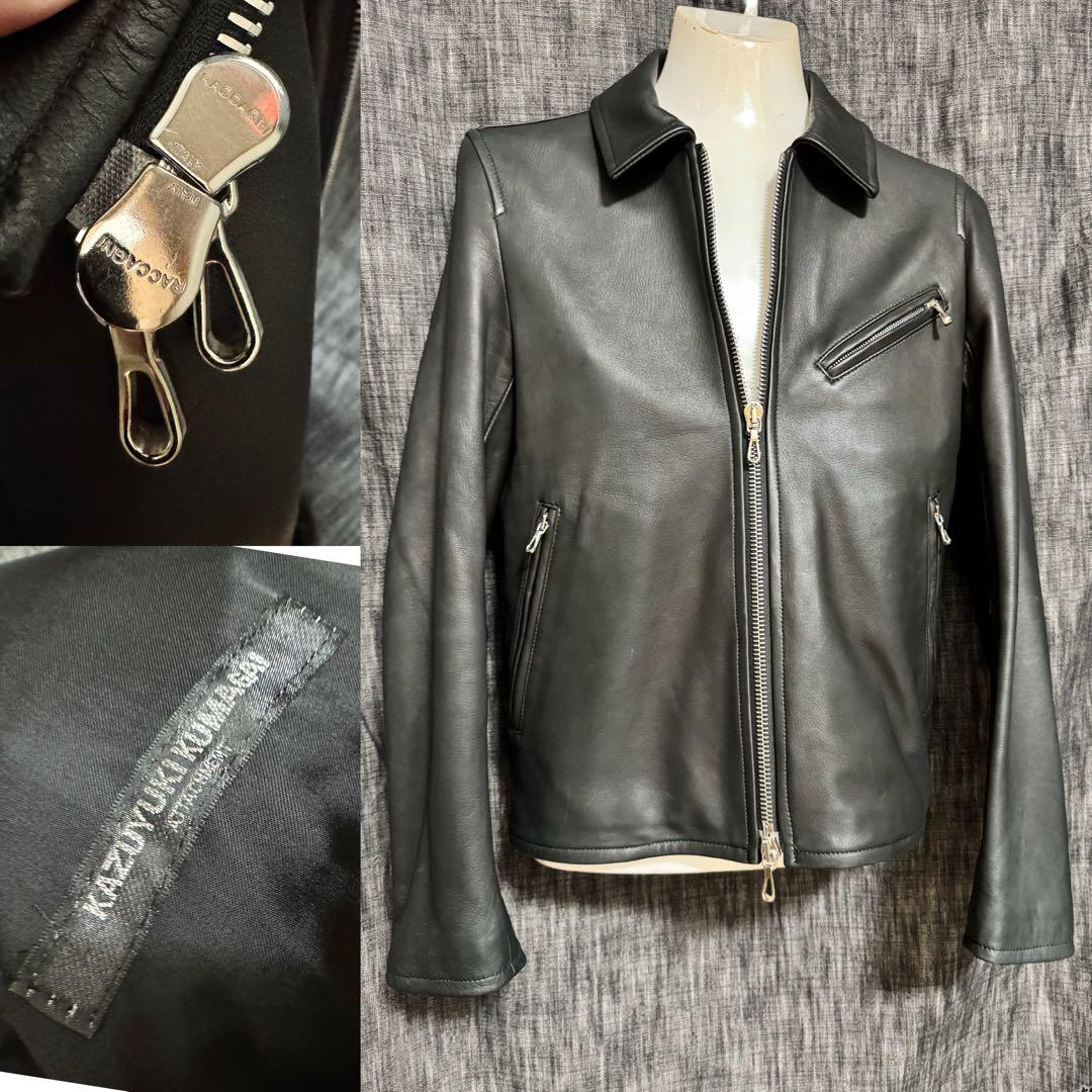 定価181500円 カズユキクマガイ 最高級スペインラム シングルライダース