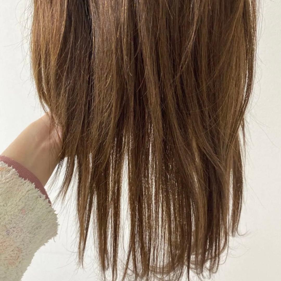 J*1様 【専門店でお譲り頂きました】フルウィッグ人毛100%ロングストレート