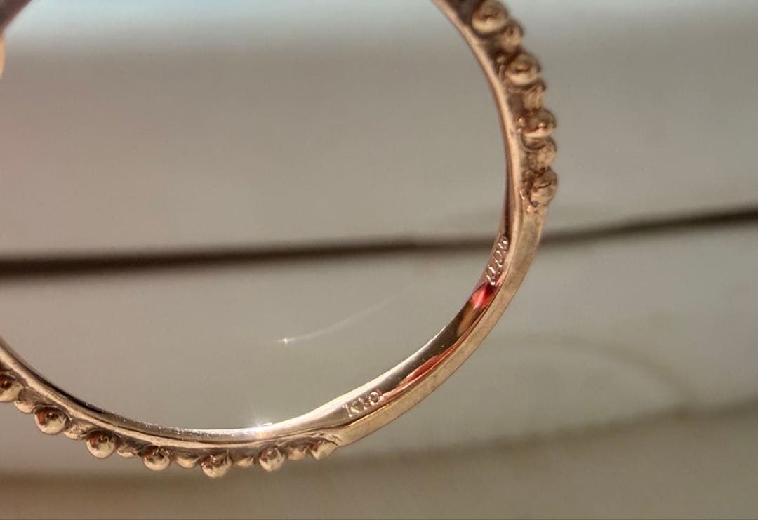 K10PGダイヤモンドリング ダイヤ0.05ct 12-13号