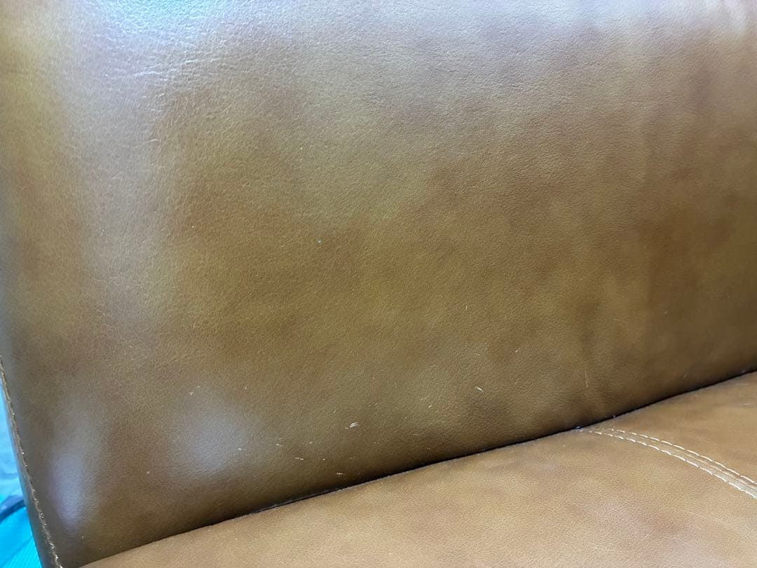 ブラウン レザー 二人掛けソファ