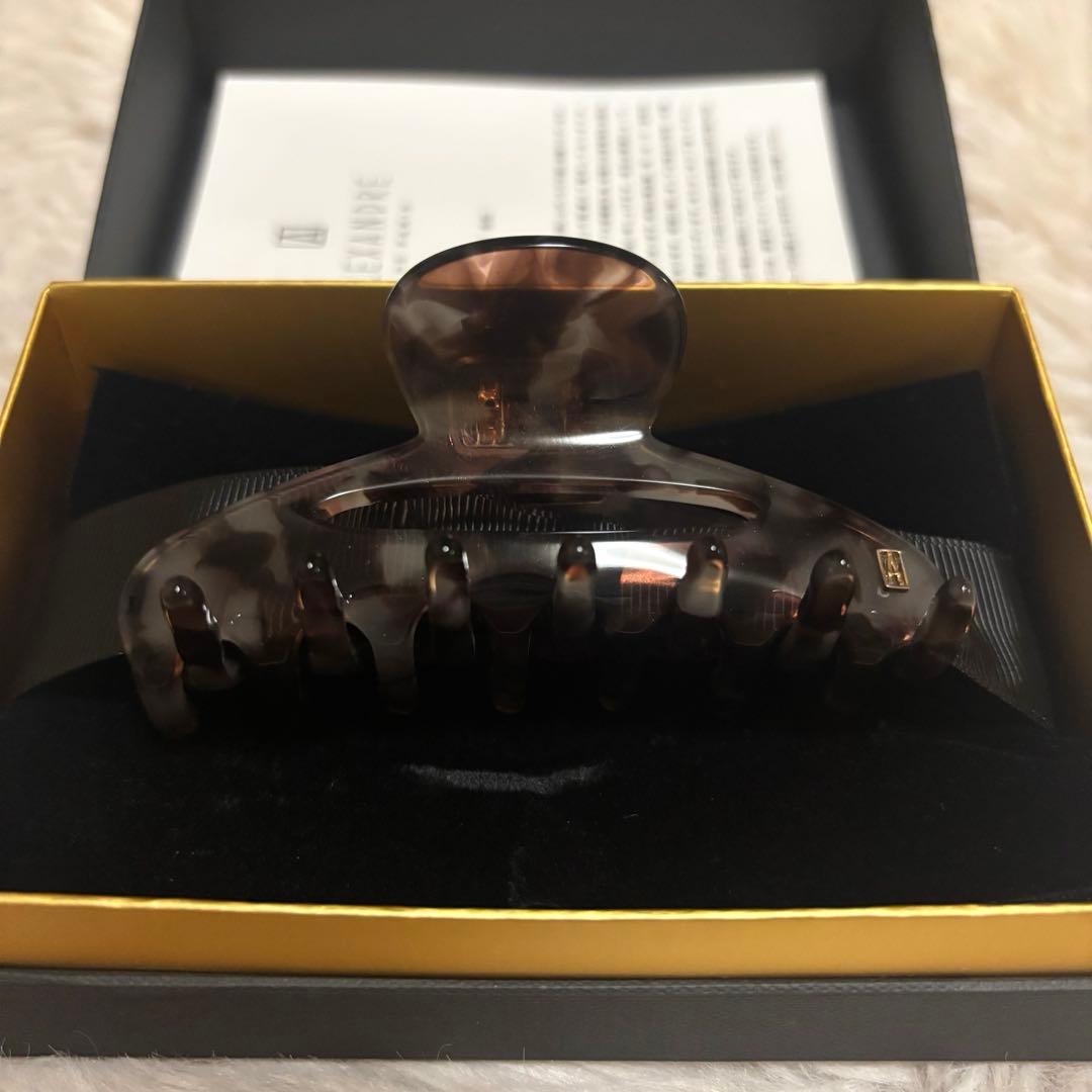 ALEXANDRE DE PARIS ヘアクリップ ブラウン、レッドブラウン系