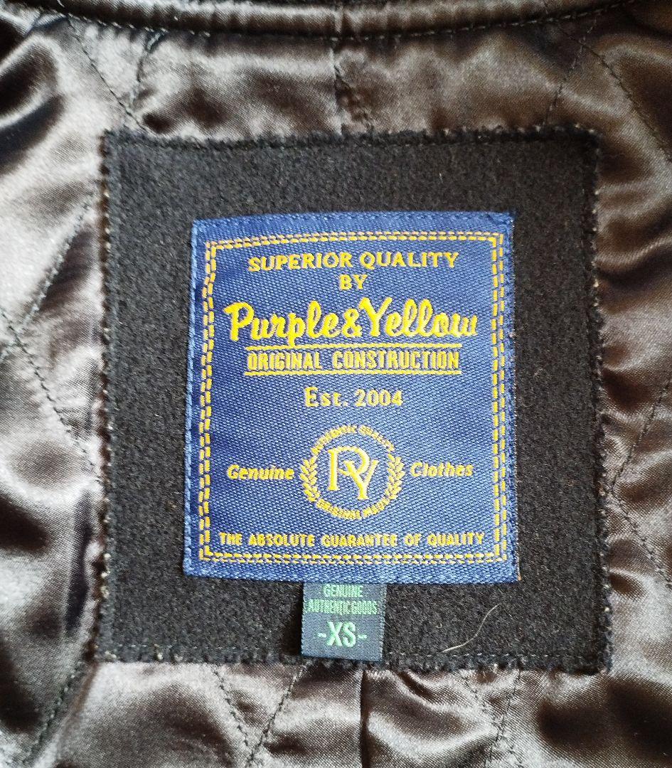 BG49　パープル＆イエロー　　フルデコ・スタジャン　袖・牛皮　レディース・XS