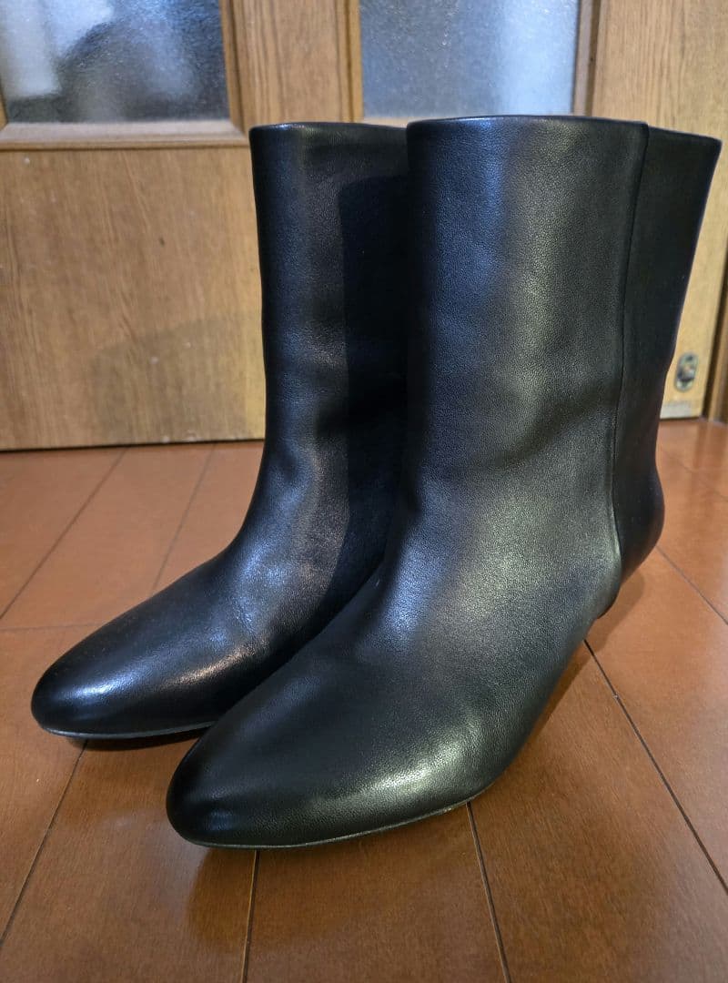 美品　SLOBE IENAレザーショートブーツ ブラック