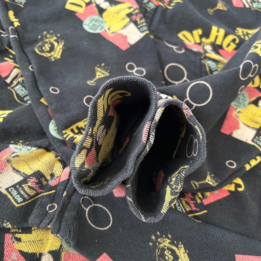 ヒステリックグラマー ジップアップパーカー 黒 L ヒスガール 総柄 Dr.HG