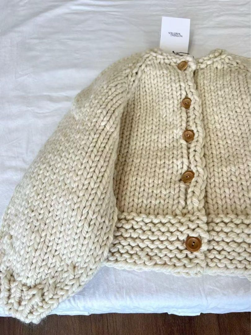 nothing written ウール 手編み カーディガン
