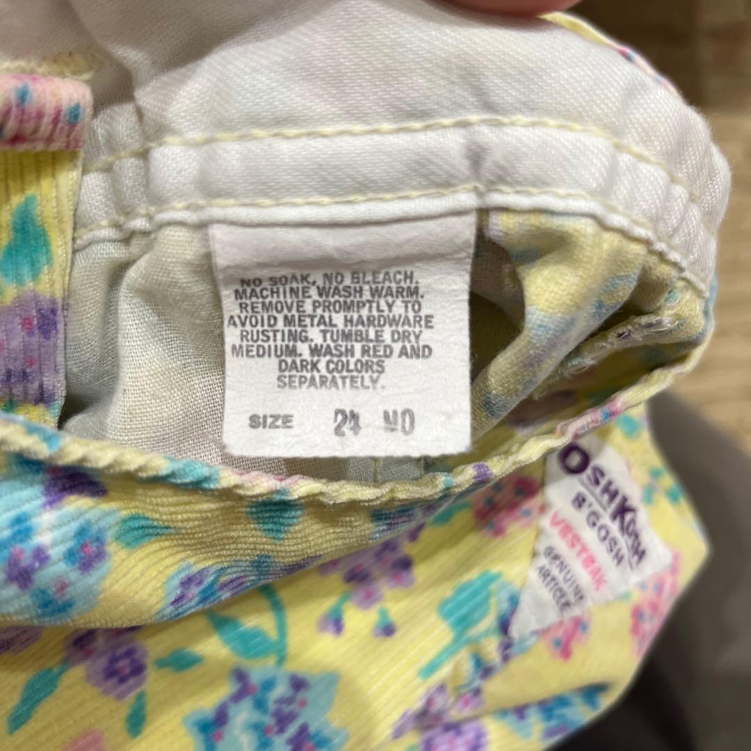 オシュコシュ　花柄オーバーオール　90cm