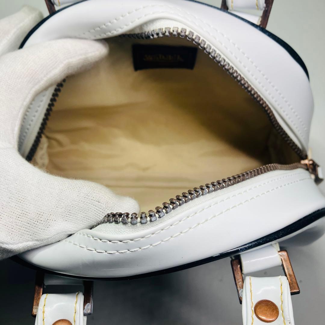 美品　VonDutch ボンダッヂ　ミニボストンバッグ　ホワイト　ブラック