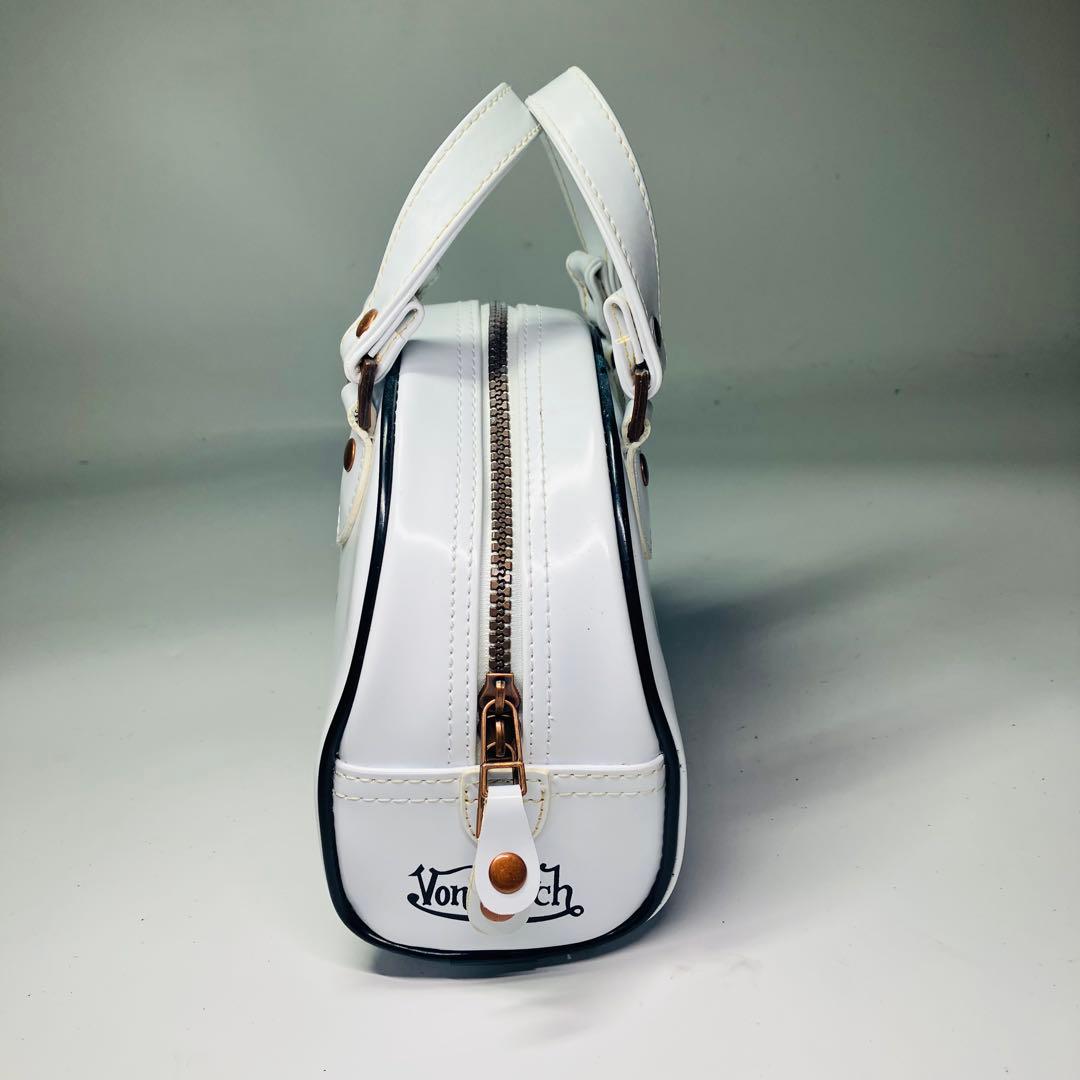 美品　VonDutch ボンダッヂ　ミニボストンバッグ　ホワイト　ブラック