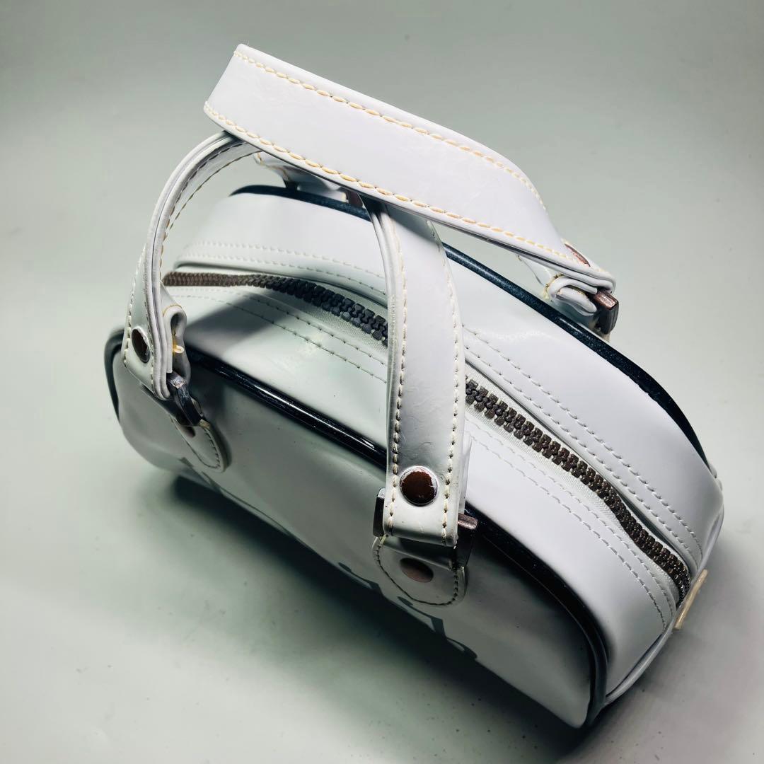 美品　VonDutch ボンダッヂ　ミニボストンバッグ　ホワイト　ブラック