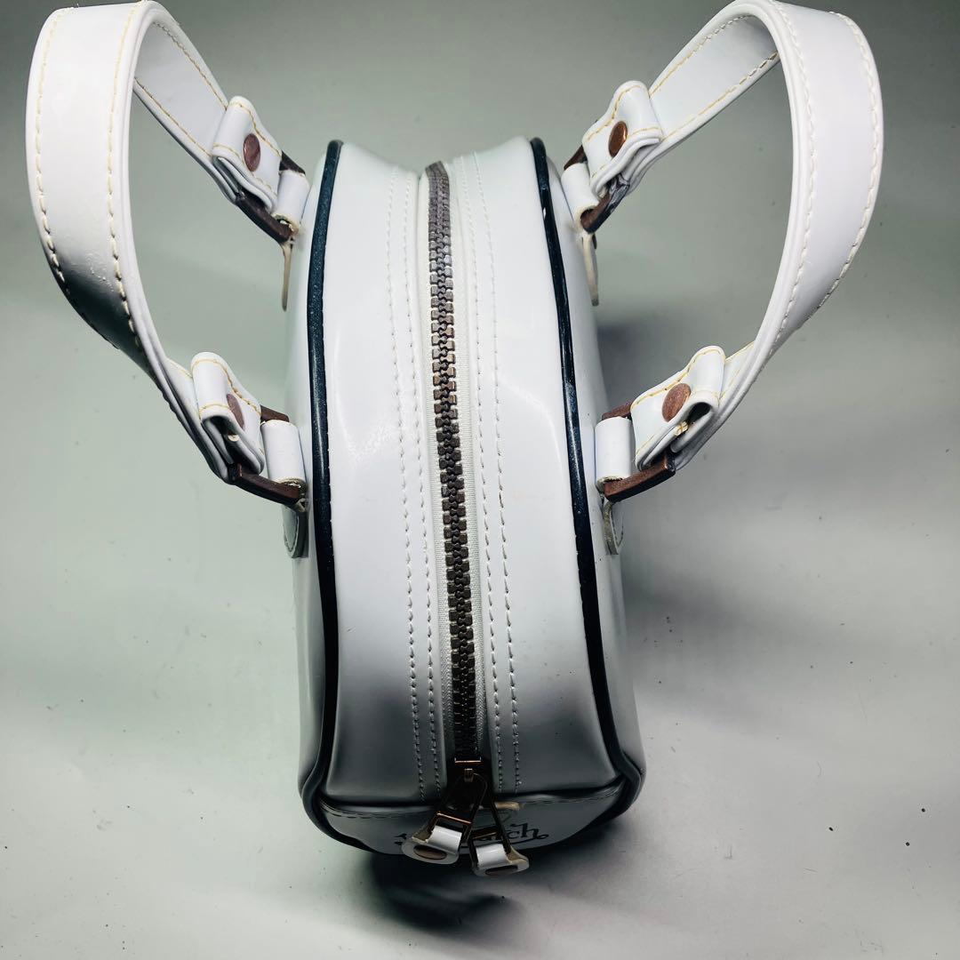 美品　VonDutch ボンダッヂ　ミニボストンバッグ　ホワイト　ブラック