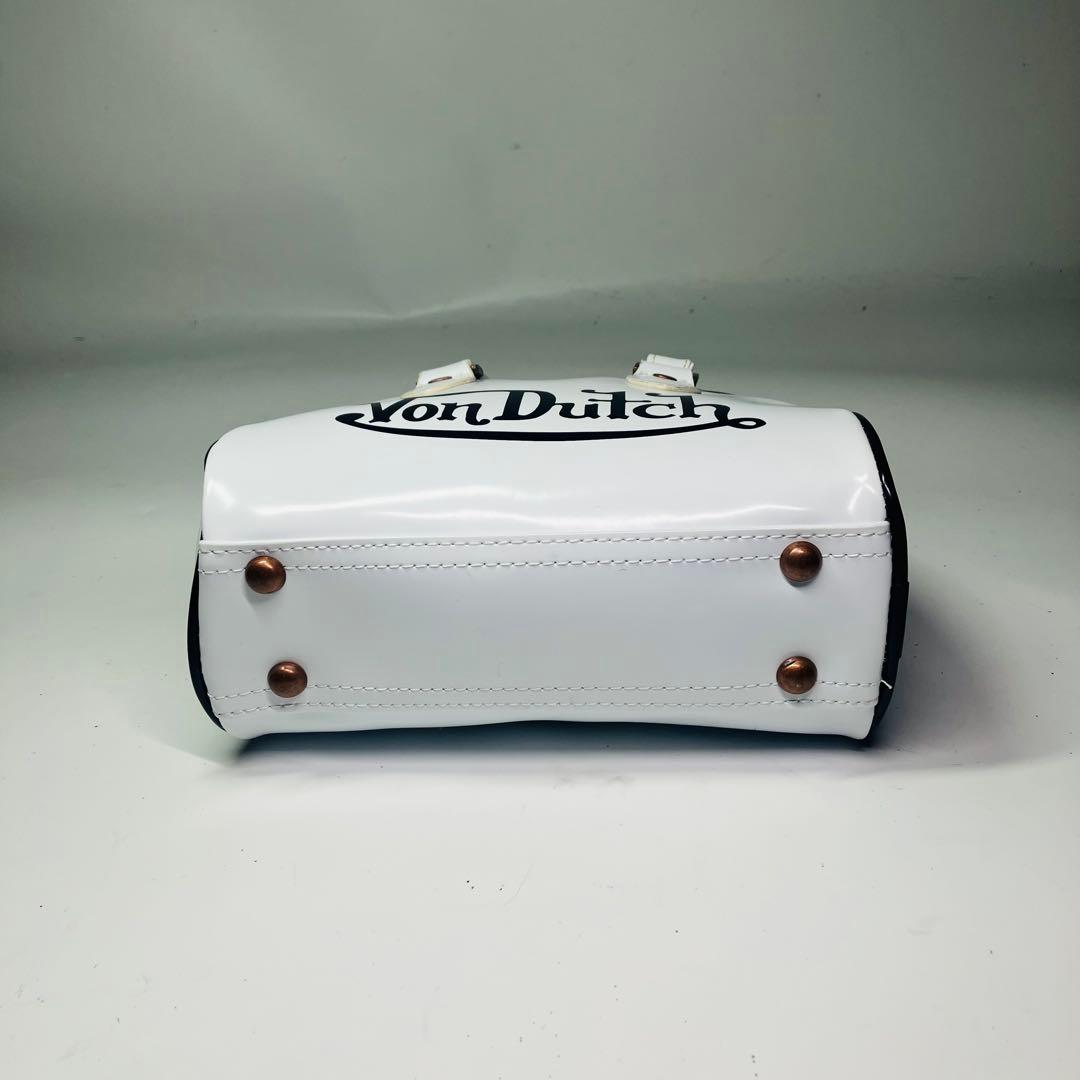 美品　VonDutch ボンダッヂ　ミニボストンバッグ　ホワイト　ブラック