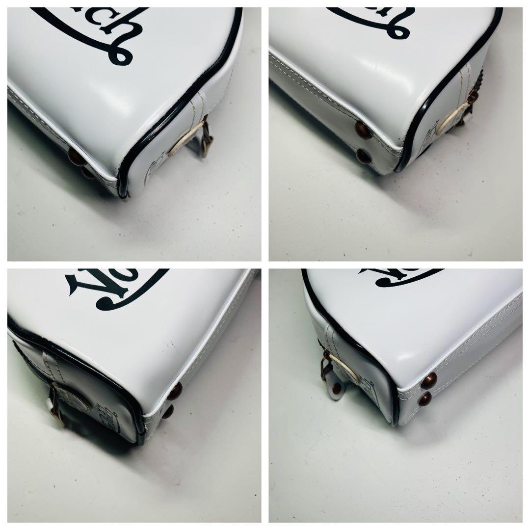 美品　VonDutch ボンダッヂ　ミニボストンバッグ　ホワイト　ブラック