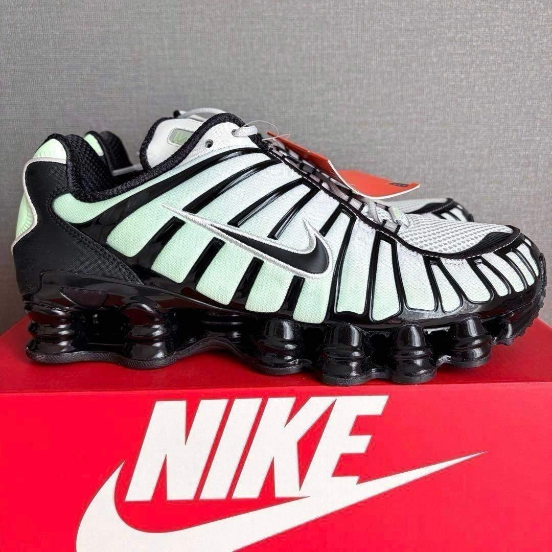 完売27.5✨新品NIKE Shox TL AV3595-300 黒×グリーン系