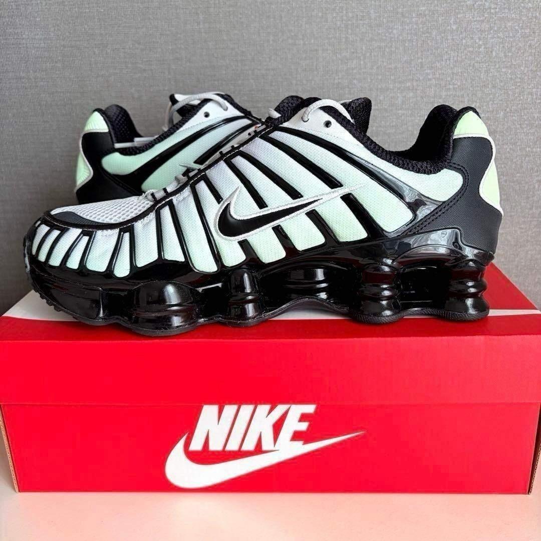 完売27.5✨新品NIKE Shox TL AV3595-300 黒×グリーン系