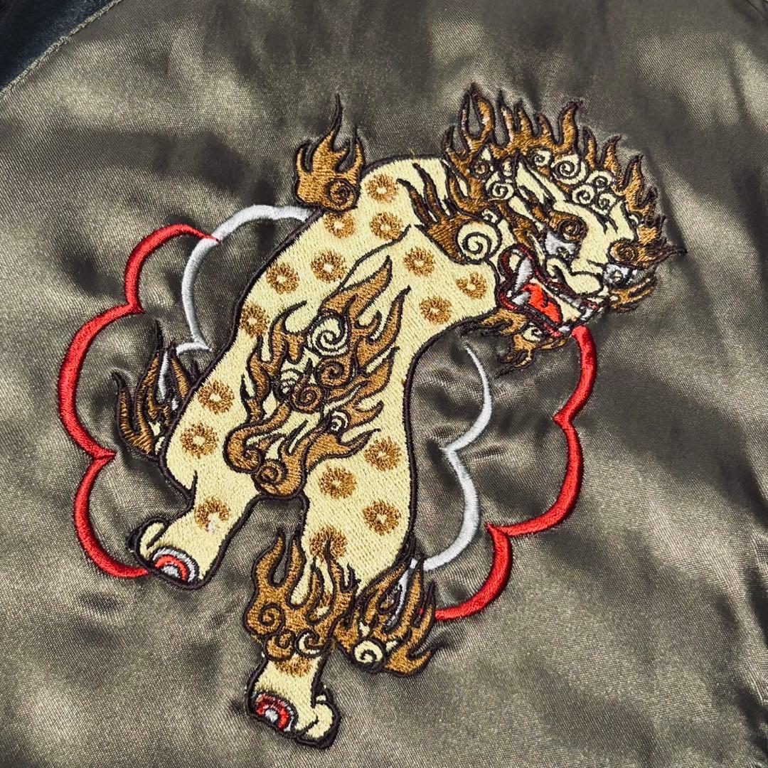 希少 廃盤 Habu box ハブボックス 琉球 シーサー 中綿 スカジャン L