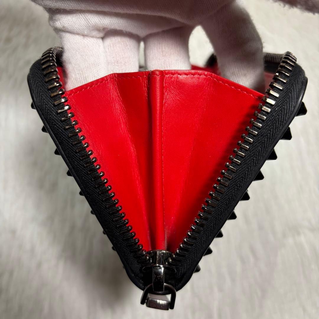 ✨07✨ パネトーネ スタッズ 長財布 レザー ラウンドジップ 革 黒