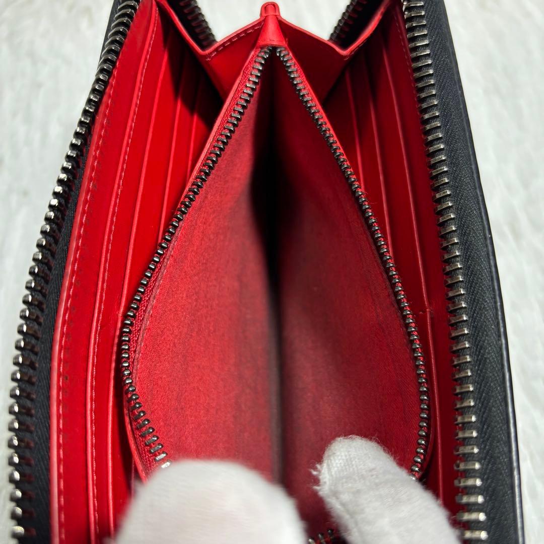 ✨07✨ パネトーネ スタッズ 長財布 レザー ラウンドジップ 革 黒