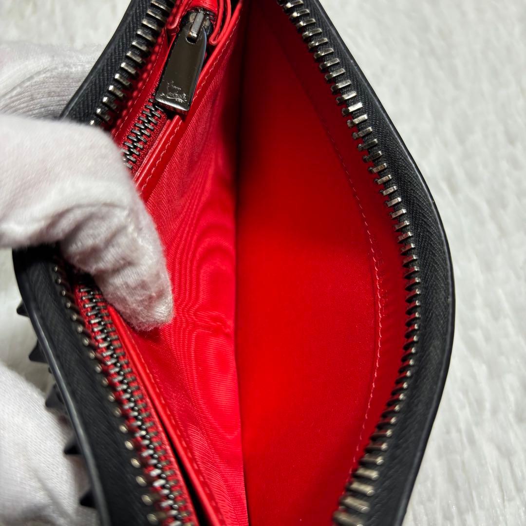 ✨07✨ パネトーネ スタッズ 長財布 レザー ラウンドジップ 革 黒