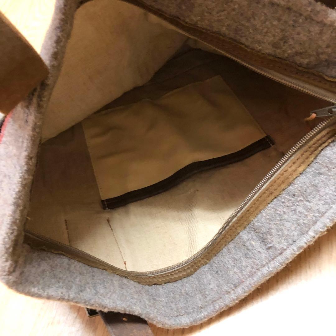 スイス軍 トートバッグ ミリタリー ブランケット使用 ウール 鞄