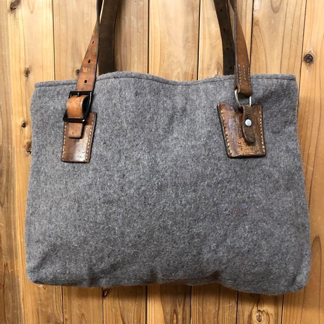 スイス軍 トートバッグ ミリタリー ブランケット使用 ウール 鞄