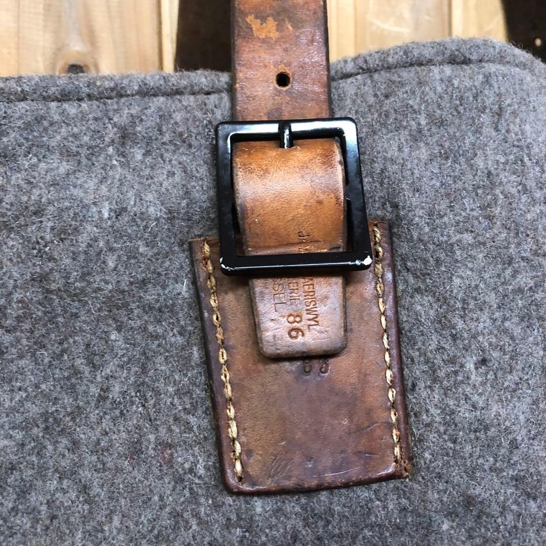 スイス軍 トートバッグ ミリタリー ブランケット使用 ウール 鞄