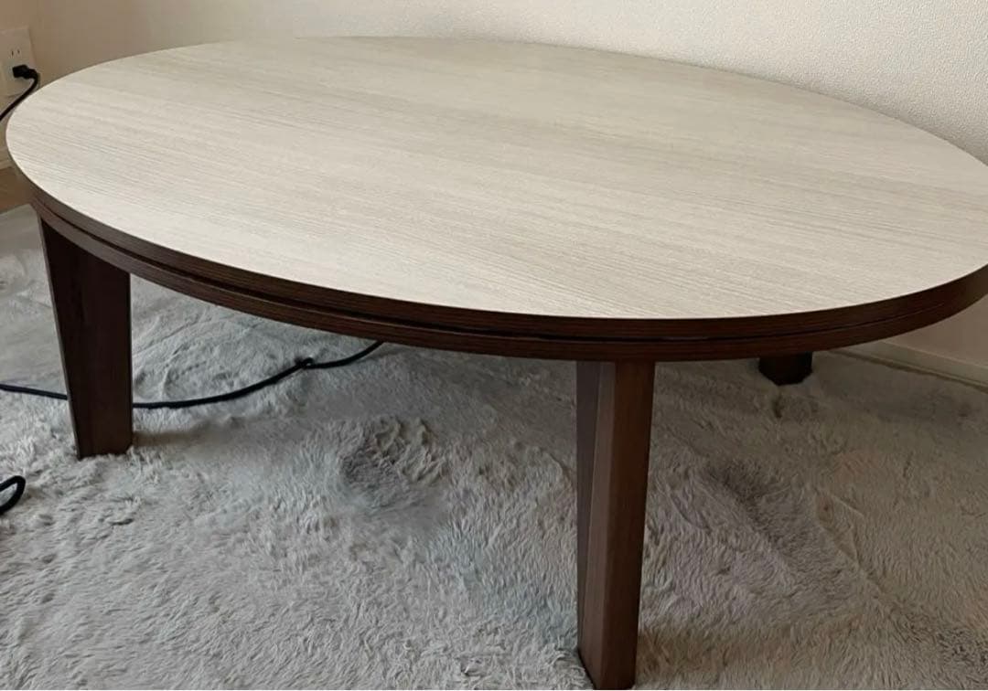 【★わい】RASIK 楕円形こたつ 2点セット 楕円形