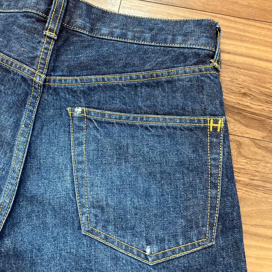 HERITANOVUM ダークブルー ワイドレッグデニム