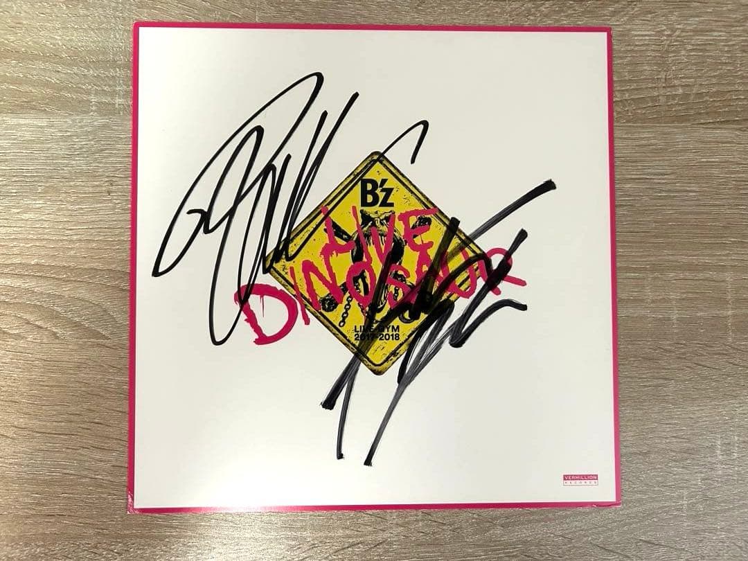 B'z サイン色紙　LIVE-GYM LIVE DINOSAUR 会場特典
