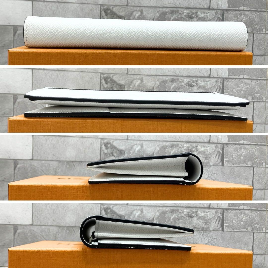 ルイヴィトン タイガラマ ポルトフォイユブラザNM 人気 白　ロングウォレット