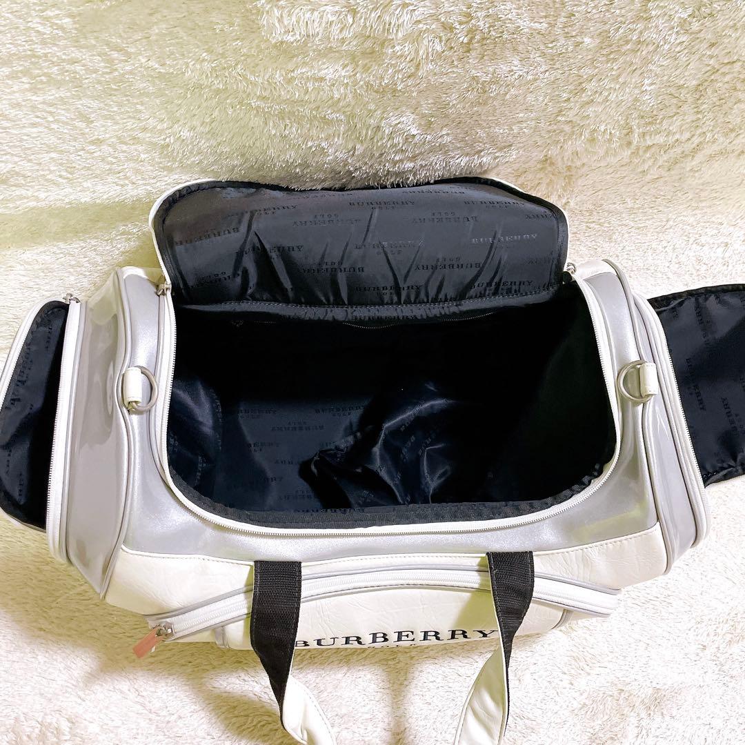 美品 バーバリーゴルフ ボストンバッグ ゴルフバッグ 2way ホワイト