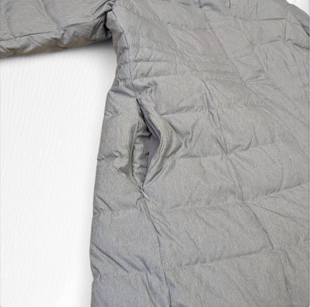 Leilian レリアン ダウン ファー付 グレー系 ロング丈 １３号サイズ