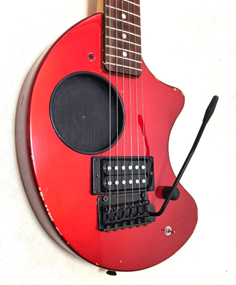 【美品】ZO-3 芸達者 メタリックレッド アンプ内蔵ミニギター ぞうさん
