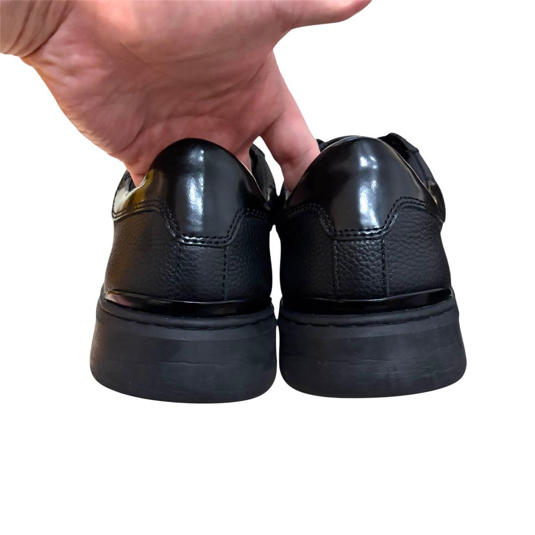 AOURE DEVICE1 NERO レザースニーカー ブラック 27.5