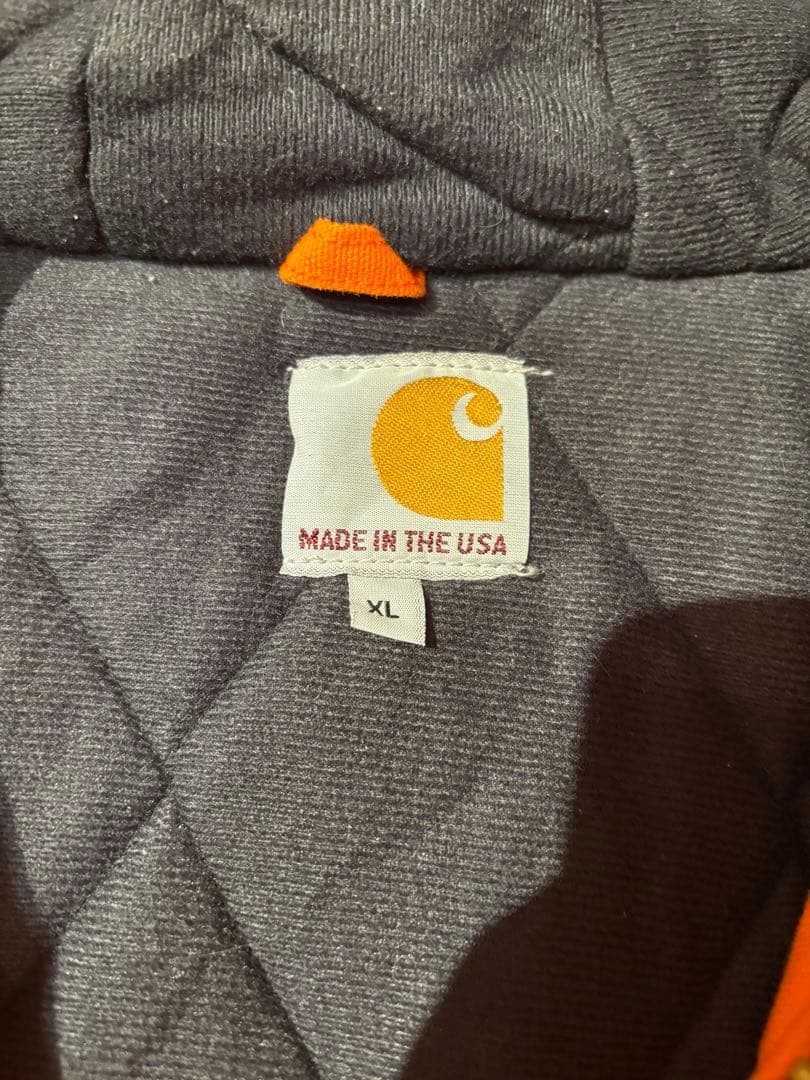 Carhartt アクティブジャケット オレンジ USA製 XL 企業モノ