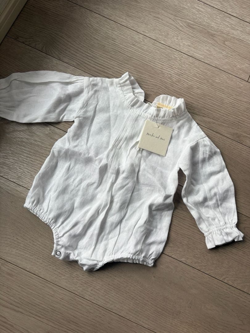 Marlow and Mae　Jean Romper 6-12M