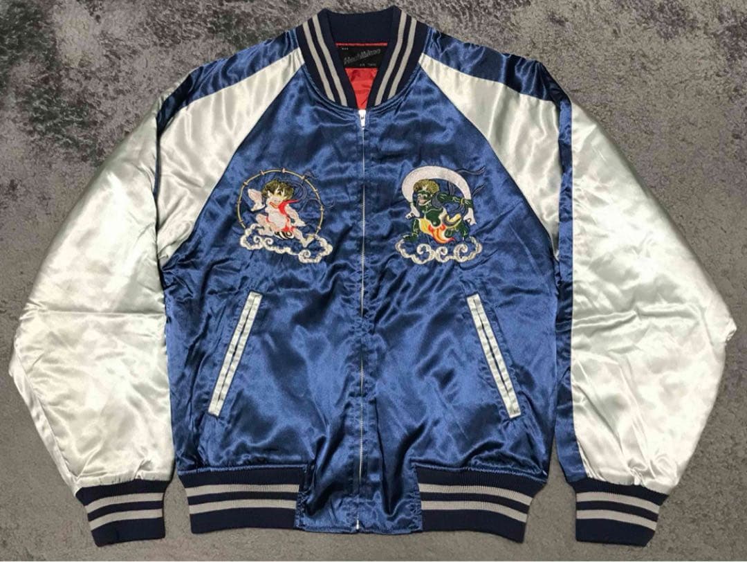 【刺繍】星姫 Hoshihime 風神 雷神 スカジャン Fサイズ 別珍