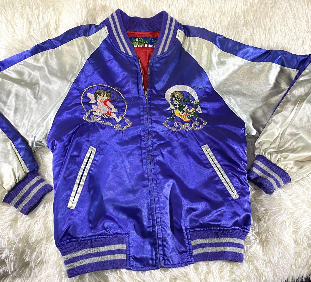 【刺繍】星姫 Hoshihime 風神 雷神 スカジャン Fサイズ 別珍