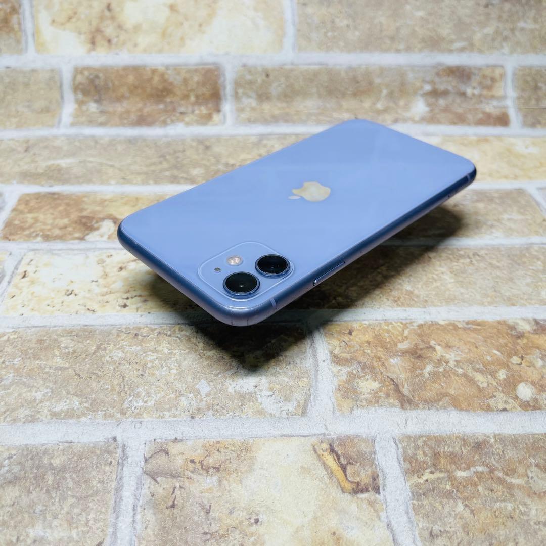 SIMフリー iPhone11 64GB X-1378 パープル 新品バッテリ－