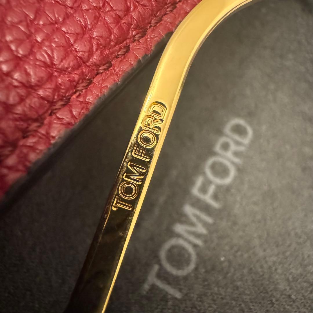 美品　トムフォード　マネークリップ　バイカラー　黒　レザー