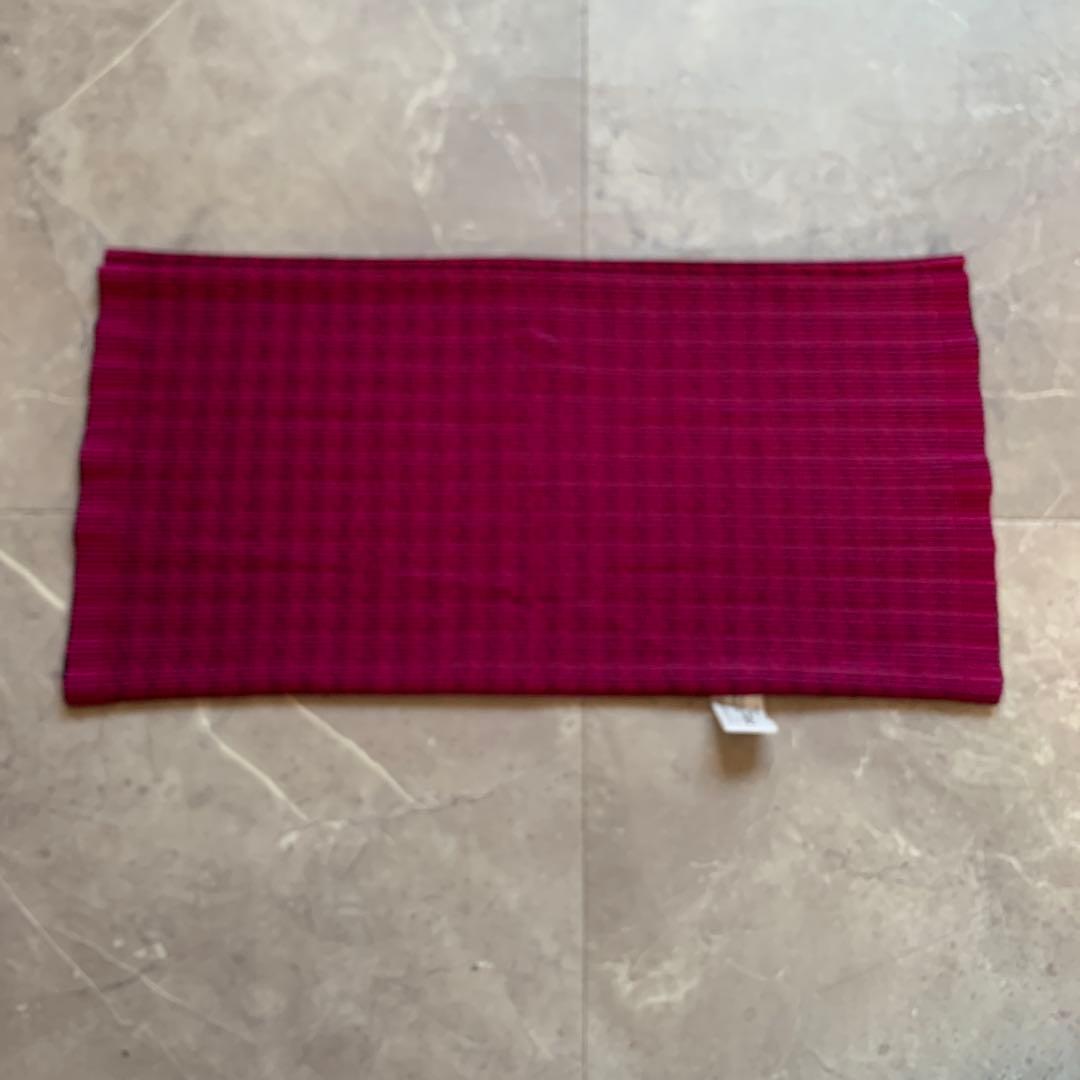 プリーツプリーズ　イッセイミヤケ　ネックウォーマー　　オーチューブ　千鳥格子