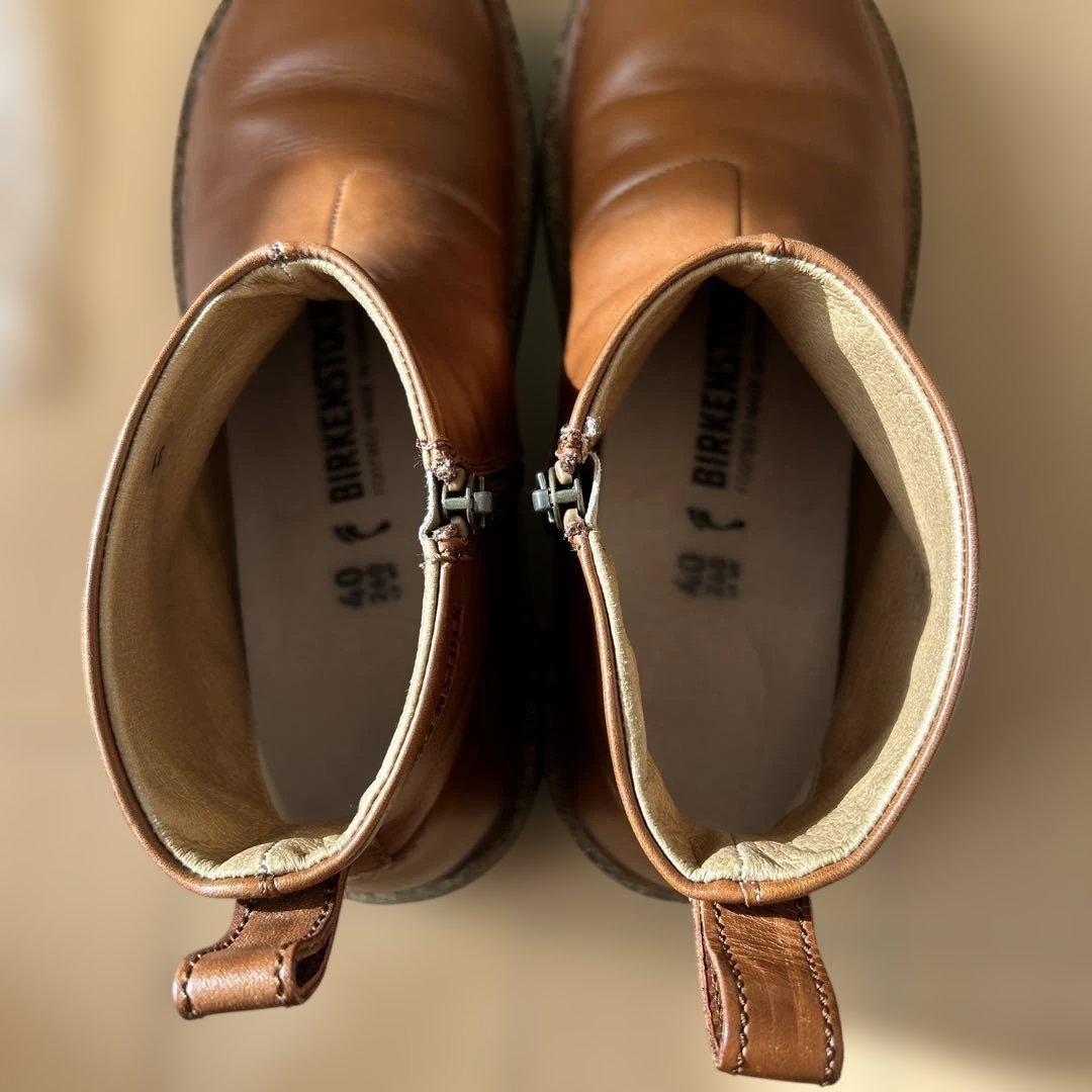 ビルケンシュトック メルローズ　ブラウンレザーショートブーツ　26cm