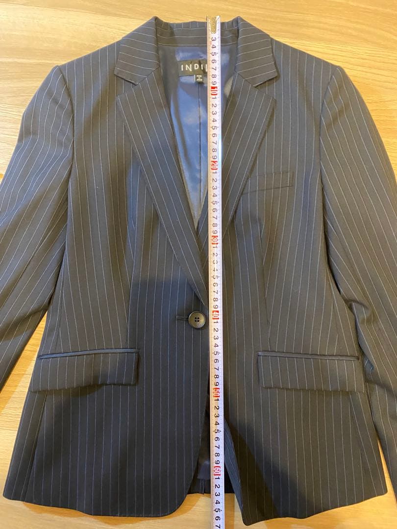 【INDIVI】インディビィ ネイビー ストライプ パンツスーツ