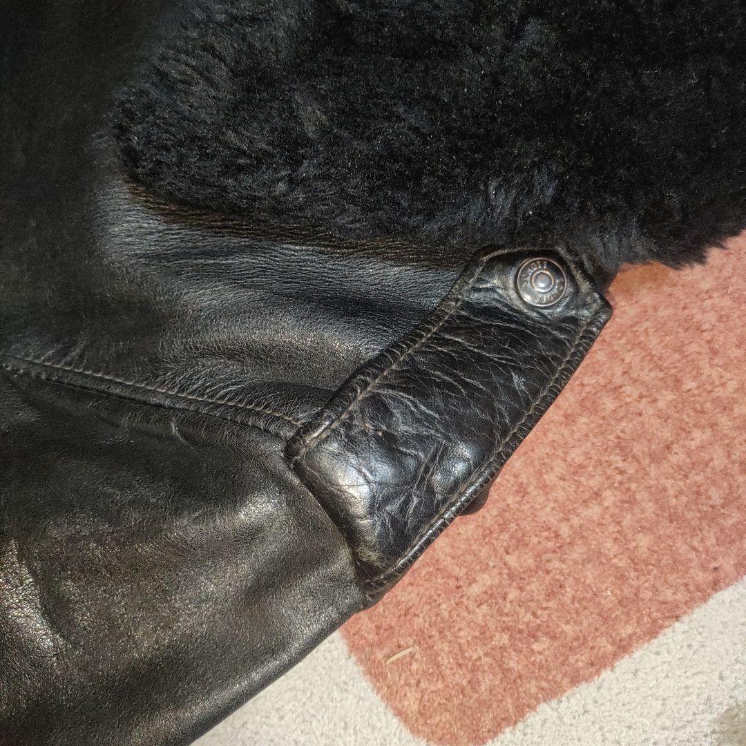 完品人気黒Schott１８４SMフライトジャケット３８ ダメでも対応有！