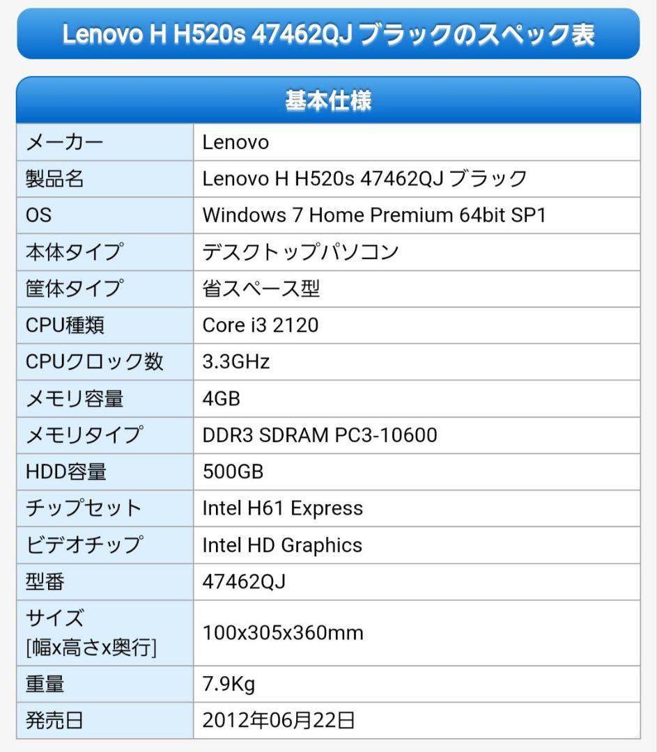しばお！！Lenovo デスクトップパソコン