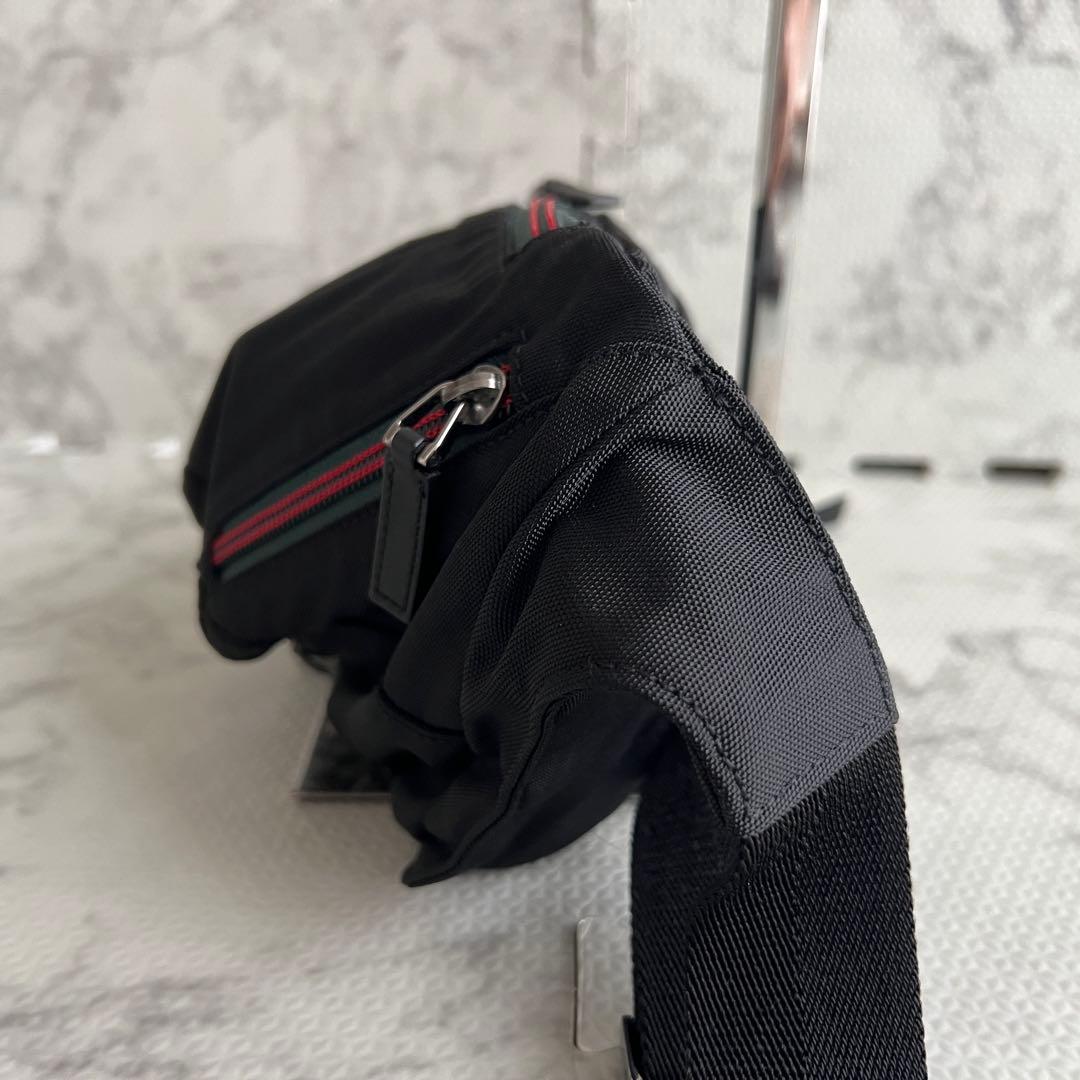 極美品✨グッチ ボディバッグ キャンバス シェリーライン ブラック Y2K