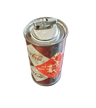 コカ・コーラ ダイヤモンド柄 缶型 卓上ライター　ヴィンテージライター