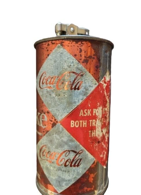 コカ・コーラ ダイヤモンド柄 缶型 卓上ライター　ヴィンテージライター