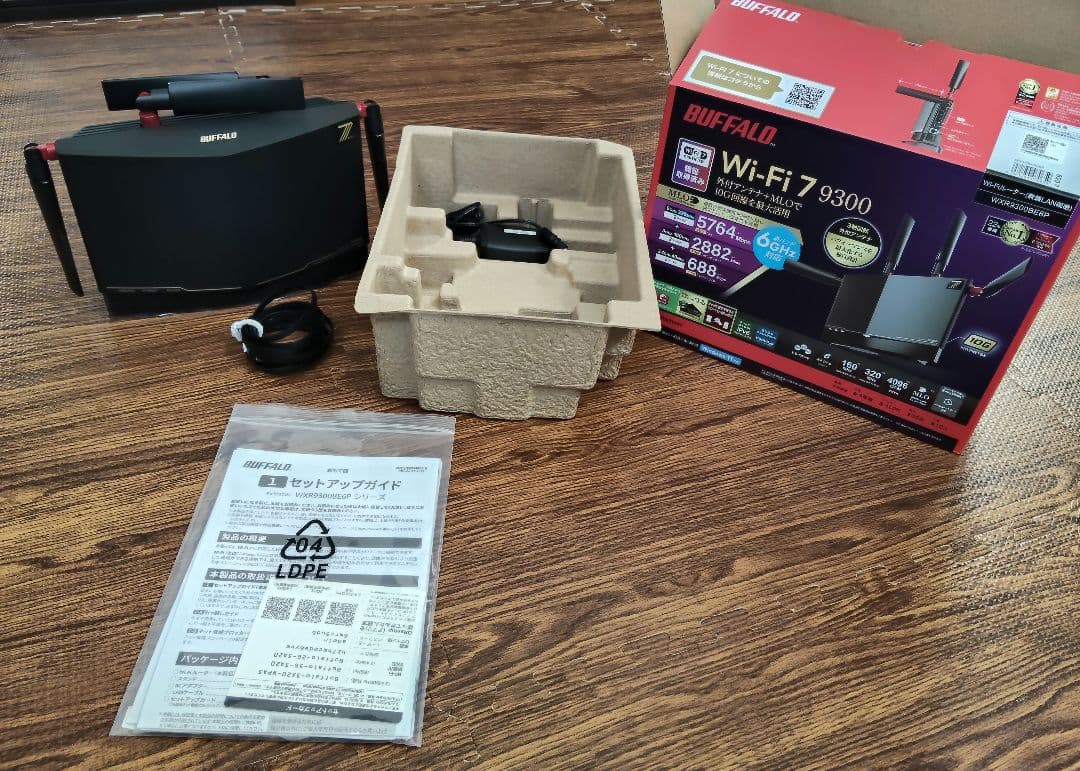 BUFFALOのWi-Fi 7対応無線LANルーター「WXR9300BE6P」