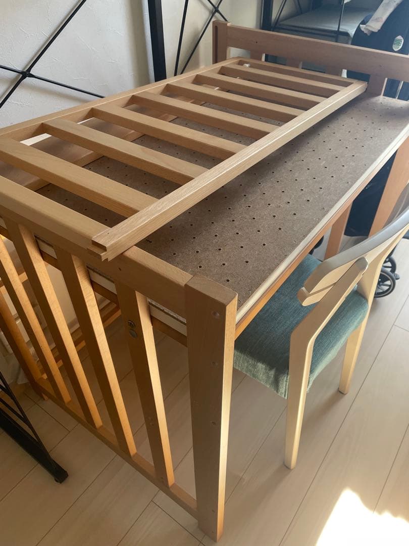 日本製 5way ベビーベッド 長く使える ベビーサークル 収納棚 石崎家具